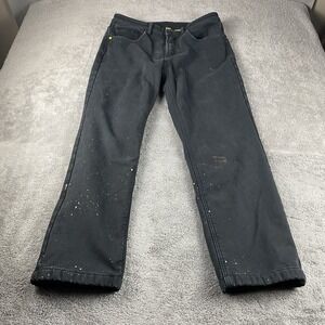 Caterpillar‎ CAT Carpenter Pants Mens 34x30 Black Denim Work Jeans Mid Rise